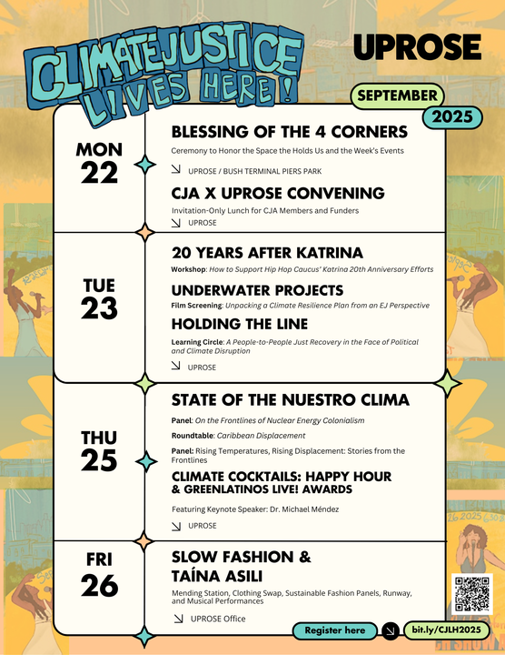 Climate Justice Lives Here Week Schedule 2025
